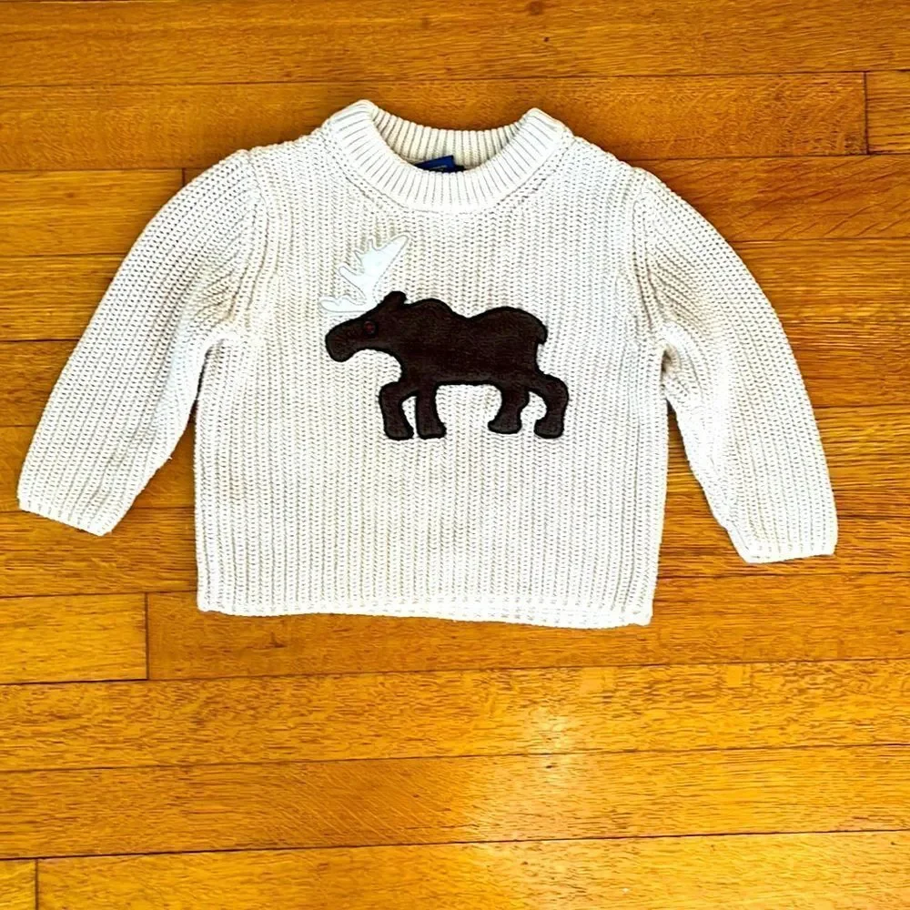 2/$22 Toddler Moose Sweater